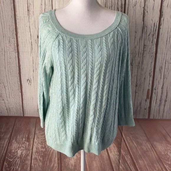American Eagle Outfitters Sweaters - American eagle wool blend cableknit sweater medium